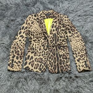 Leopard print blazer